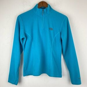 The North Face size Medium Women’s Blue 1/4 Zip Fleece Pullover Sweatshirt